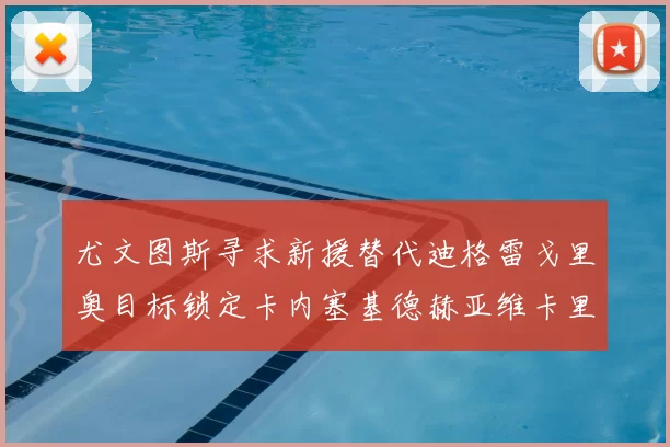 尤文图斯寻求新援替代迪格雷戈里奥目标锁定卡内塞基德赫亚维卡里奥