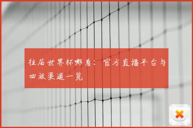往届世界杯哪看：官方直播平台与回放渠道一览