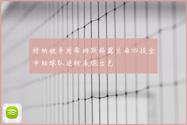特纳被弃用希姆斯崭露头角四投全中助球队逆转表现出色